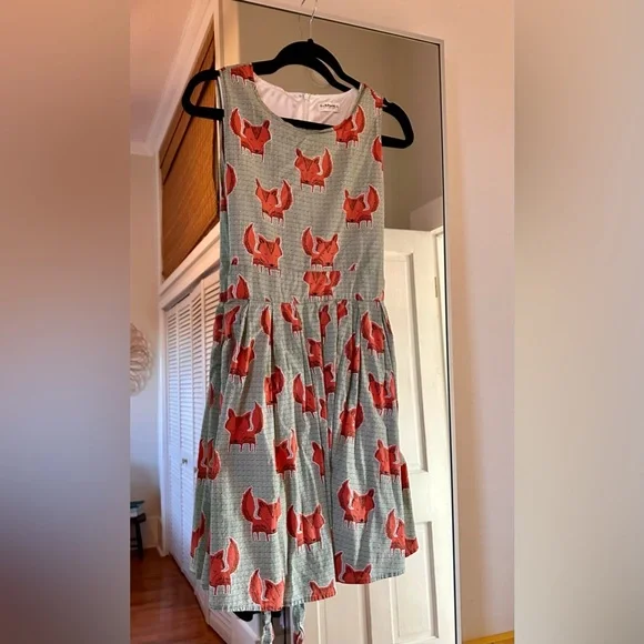 modcloth orange dress Market Day Fit & Flare Dress Sweet Orange Spritz / S